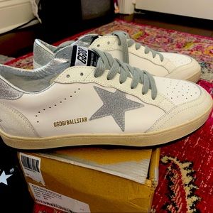 Golden Goose Ballstar Silver dupes Sz 41 (US 11)